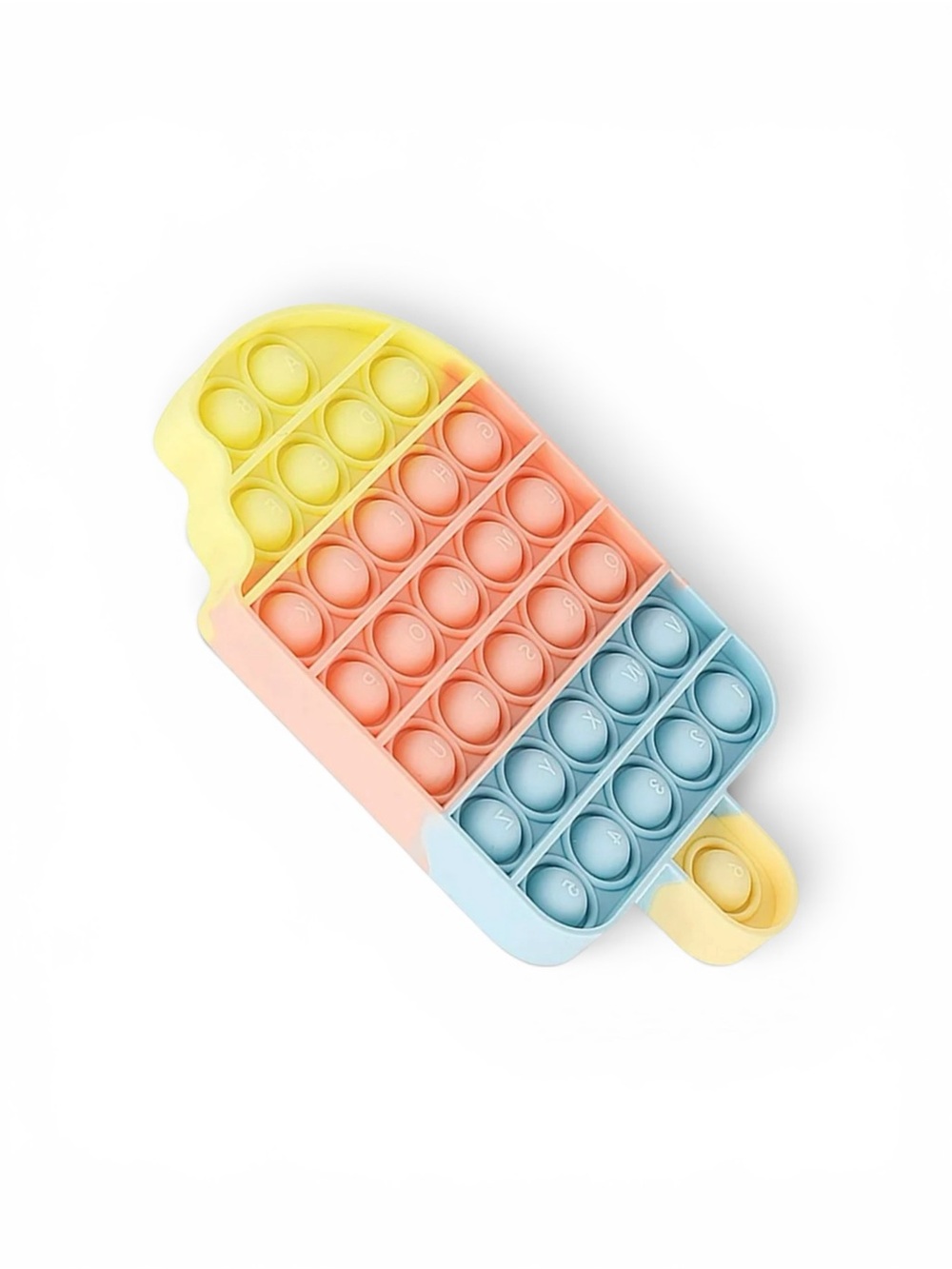 Pastel Popsicle Pop It Fidget Toy - Yellow, Peach,‎ Blue